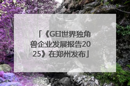 《GEI世界独角兽企业发展报告2025》在郑州发布
