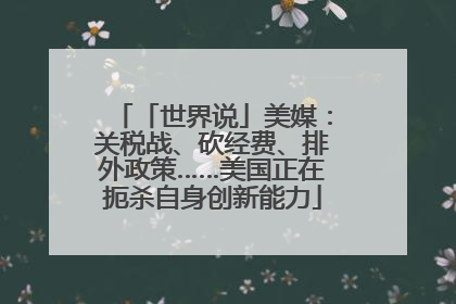 「世界说」美媒：关税战、砍经费、排外政策……美国正在扼杀自身创新能力