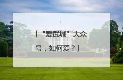 “爱武城”大众号，如何爱？