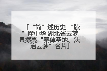 “简”述历史 “牍”懂中华 湖北省云梦县擦亮“秦律圣地、法治云梦”名片