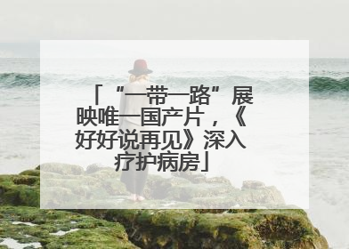 “一带一路”展映唯一国产片，《好好说再见》深入疗护病房