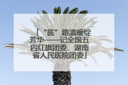 “医”路温暖绽芳华——记全国五四红旗团委、湖南省人民医院团委