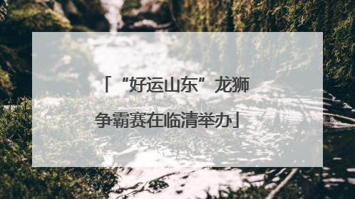 “好运山东”龙狮争霸赛在临清举办