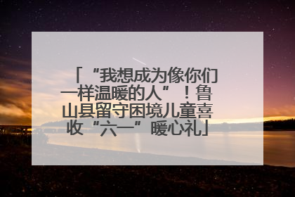 “我想成为像你们一样温暖的人”！鲁山县留守困境儿童喜收“六一”暖心礼