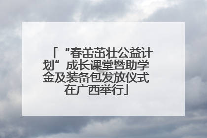 “春蕾茁壮公益计划”成长课堂暨助学金及装备包发放仪式在广西举行