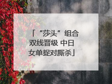 “莎头”组合双线晋级 中日女单捉对厮杀