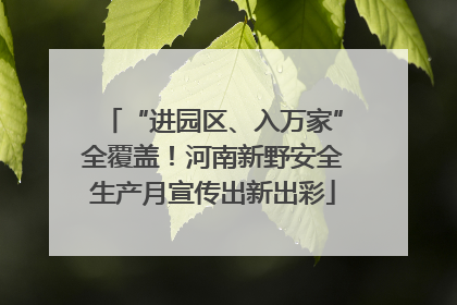 “进园区、入万家”全覆盖！河南新野安全生产月宣传出新出彩