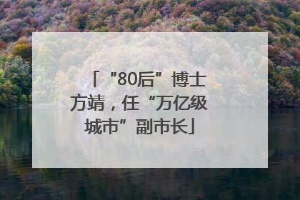“80后”博士方靖，任“万亿级城市”副市长