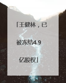 王健林，已被冻结4.9亿股权
