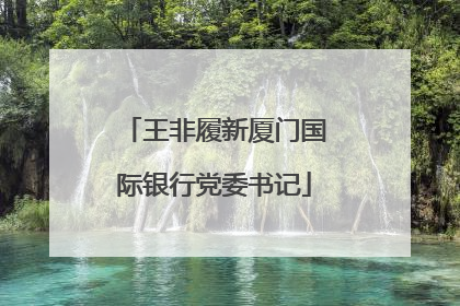 王非履新厦门国际银行党委书记
