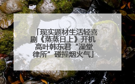 现实题材生活轻喜剧《蒸蒸日上》开机 高叶韩东君“澡堂律所”碰撞烟火气