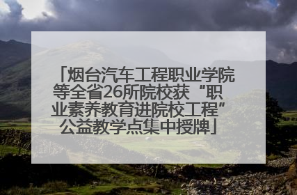 烟台汽车工程职业学院等全省26所院校获“职业素养教育进院校工程”公益教学点集中授牌