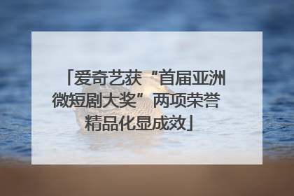 爱奇艺获“首届亚洲微短剧大奖”两项荣誉 精品化显成效