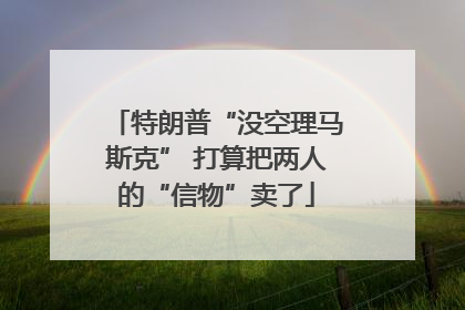 特朗普“没空理马斯克” 打算把两人的“信物”卖了