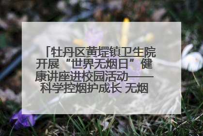 牡丹区黄堽镇卫生院开展“世界无烟日”健康讲座进校园活动——科学控烟护成长 无烟环境助健康