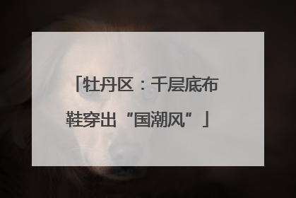 牡丹区：千层底布鞋穿出“国潮风”
