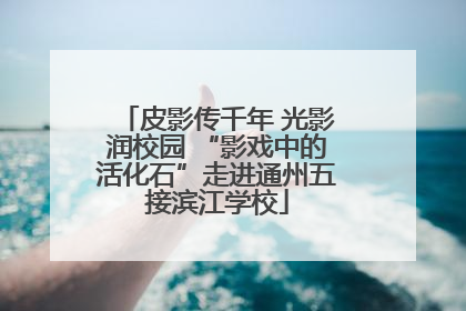 皮影传千年 光影润校园 “影戏中的活化石”走进通州五接滨江学校