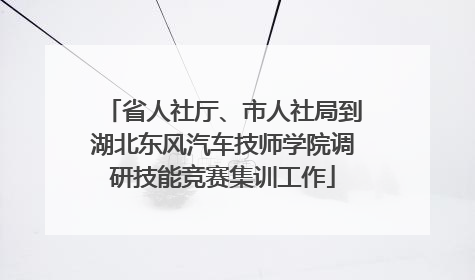 省人社厅、市人社局到湖北东风汽车技师学院调研技能竞赛集训工作