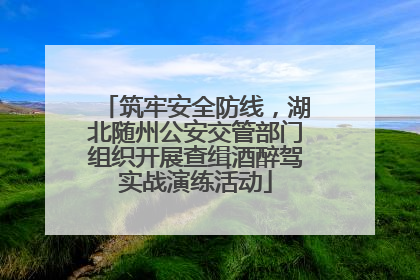 筑牢安全防线，湖北随州公安交管部门组织开展查缉酒醉驾实战演练活动