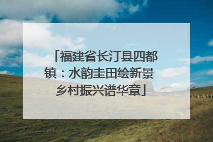 福建省长汀县四都镇：水韵圭田绘新景 乡村振兴谱华章