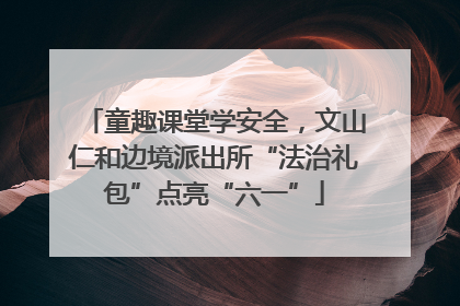 童趣课堂学安全，文山仁和边境派出所“法治礼包”点亮“六一”