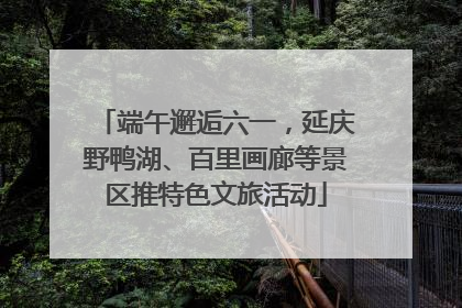 端午邂逅六一，延庆野鸭湖、百里画廊等景区推特色文旅活动