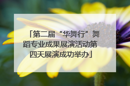 第二届“华舞行”舞蹈专业成果展演活动第四天展演成功举办