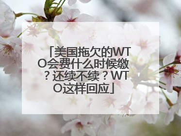美国拖欠的WTO会费什么时候缴？还续不续？WTO这样回应