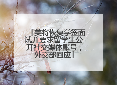 美将恢复学签面试并要求留学生公开社交媒体账号，外交部回应