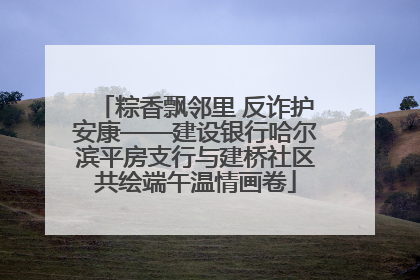 粽香飘邻里 反诈护安康——建设银行哈尔滨平房支行与建桥社区共绘端午温情画卷