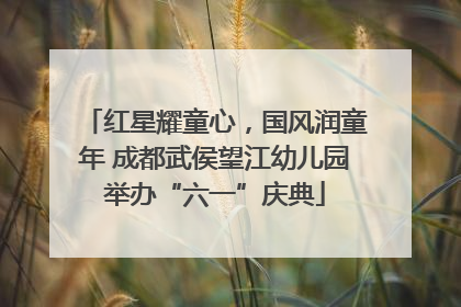 红星耀童心，国风润童年 成都武侯望江幼儿园举办“六一”庆典