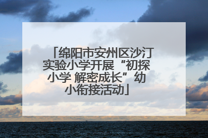 绵阳市安州区沙汀实验小学开展“初探小学 解密成长”幼小衔接活动