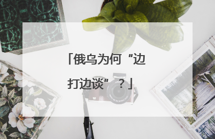 俄乌为何“边打边谈”？