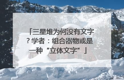 三星堆为何没有文字？学者：组合器物或是一种“立体文字”