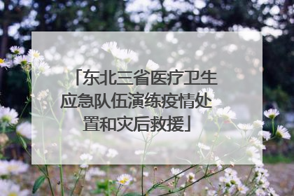 东北三省医疗卫生应急队伍演练疫情处置和灾后救援