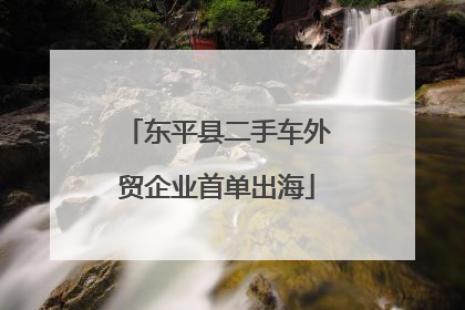 东平县二手车外贸企业首单出海