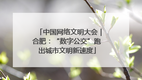 中国网络文明大会｜合肥：“数字公交”跑出城市文明新速度