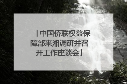 中国侨联权益保障部来湘调研并召开工作座谈会