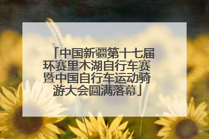 中国新疆第十七届环赛里木湖自行车赛暨中国自行车运动骑游大会圆满落幕