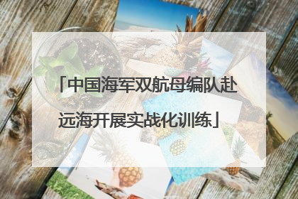 中国海军双航母编队赴远海开展实战化训练