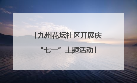 九州花坛社区开展庆“七一”主题活动