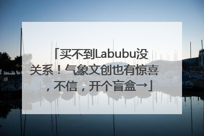 买不到Labubu没关系！气象文创也有惊喜，不信，开个盲盒→
