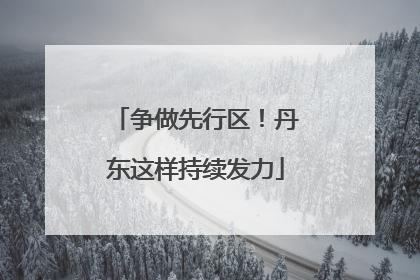 争做先行区！丹东这样持续发力