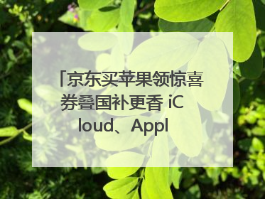京东买苹果领惊喜券叠国补更香 iCloud、AppleCare+服务限时低至85折