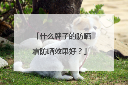 什么牌子的防晒霜防晒效果好？