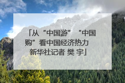 从“中国游”“中国购”看中国经济热力 新华社记者 樊 宇
