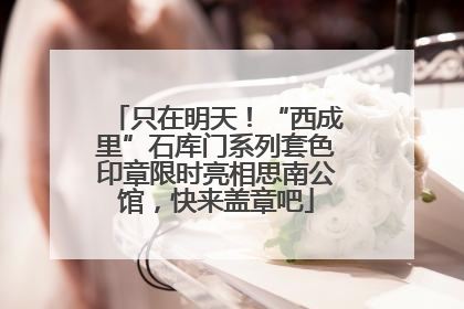 只在明天！“西成里”石库门系列套色印章限时亮相思南公馆，快来盖章吧