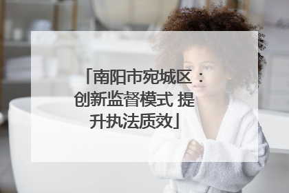 南阳市宛城区：创新监督模式 提升执法质效