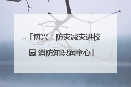 博兴：防灾减灾进校园 消防知识润童心