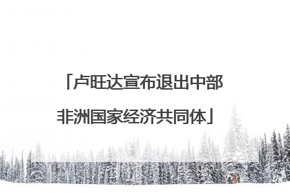 卢旺达宣布退出中部非洲国家经济共同体